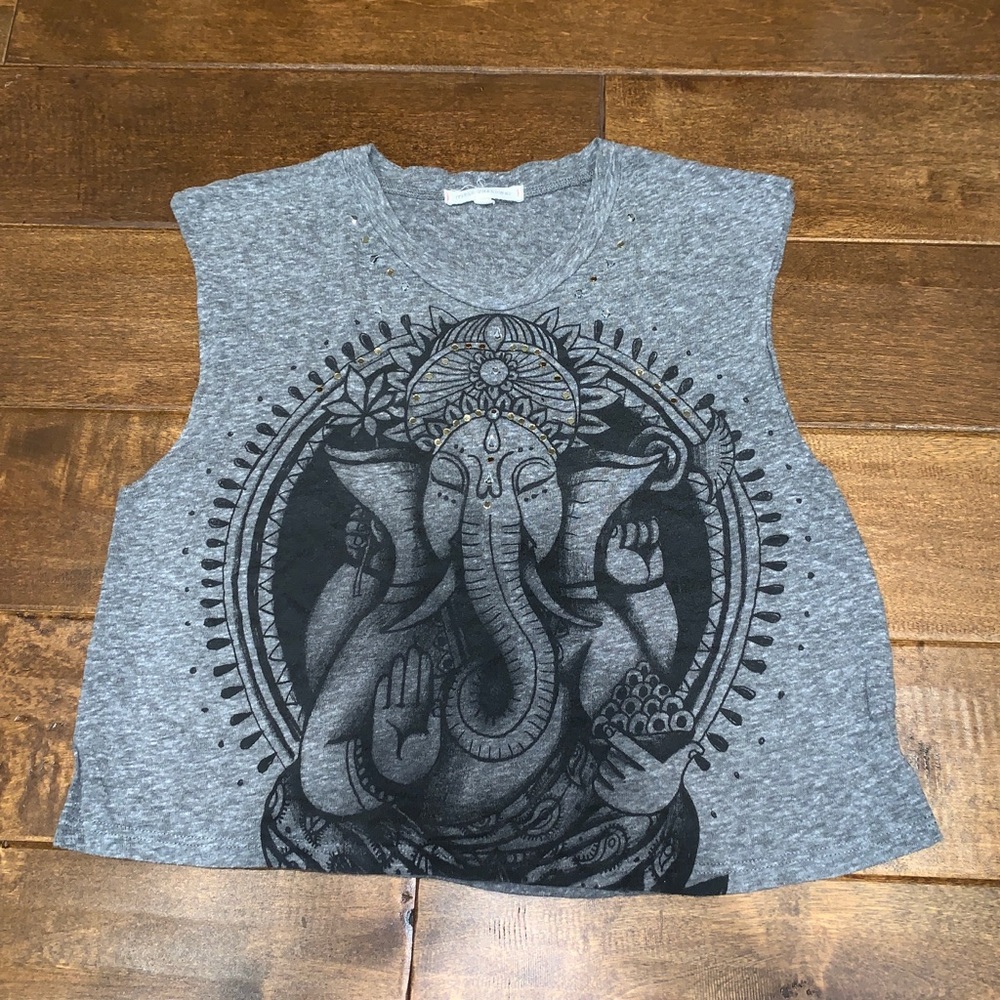 UO Gray Ganesh Crop Top